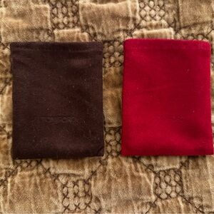 Tom Ford Burgundy and Chocolate Velvet Pouches